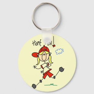 Girl's Baseball Home run Tshirts en cadeautjes Sleutelhanger
