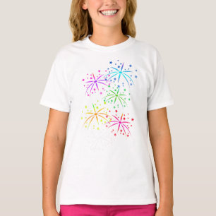 Girls Basic T-Shirt-Fireworks T-shirt