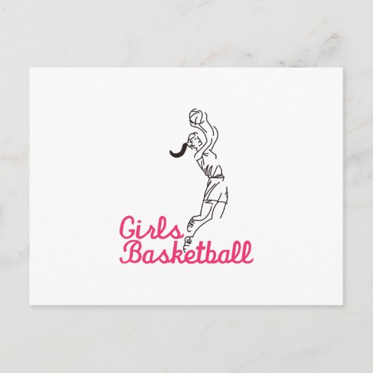 Girls Basketball Briefkaart (Voorkant)