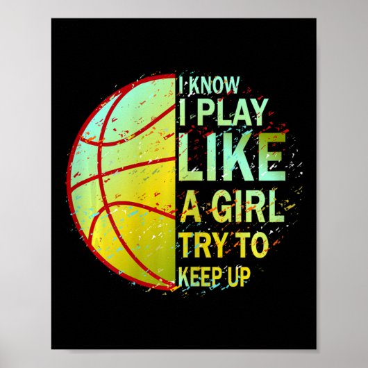 Girls Basketball Poster (Voorkant)