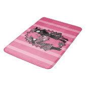 Girls Behead Doll Pink Stripe Badmat (Gekanteld)