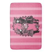 Girls Behead Doll Pink Stripe Badmat (Voorkant Verticaal)