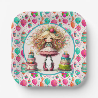 Girls Birthday  Papieren Bordje