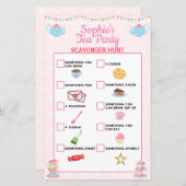 Girls Birthday Tea Party Scavenger Hunt (Voorkant / Achterkant)