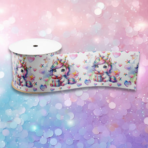 Girl's Birthday Unicorn thema Roze en Paarse Lint