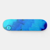 Girls Blue Tie Dye Monogram Skateboard (Horizontaal)