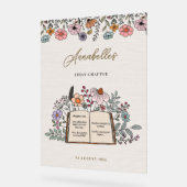 Girls Boho Book First Chapter Birthday Welcome Acryl Bord (Hoek)