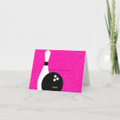 Girls Bowling Anniversaire Merci Carte de note (Dos)