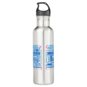 Girls Cheerlead Typography in Blue and Pink   Waterfles