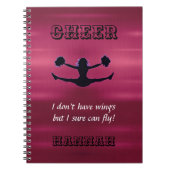Girls Cheerleader Flyer Spiral Notitieboek met naa (Voorkant)