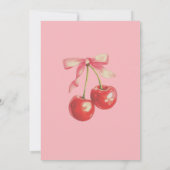 Girls Cherry First Birthday invitation (Dos)