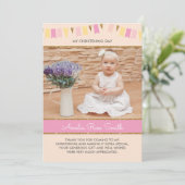 Girls Christening/Baptism Invitation Kaart (Staand voorkant)