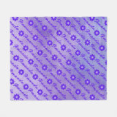 GIrls Couverture en polaire violette personnalisée (Devant (Horizontal))
