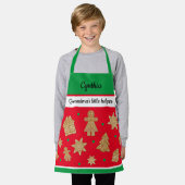 Girl's Custom Gingerbread All-Over Print Schort (Gedragen)