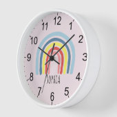 Girls Cute Boho Pink Rainbow Kinder Nursery (Hoek)