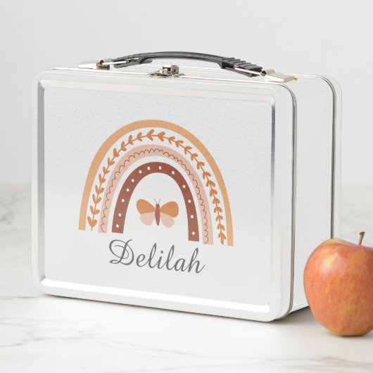 Girls Cute Boho Rainbow Butterfly Personalized (In situ)