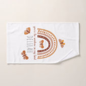 Girls Cute Boho Rainbow Pattern Personalized Kinde Bad Handdoek (Handdoek)