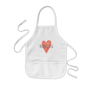 Girls Cute en Girly Pink Waterverf Heart Kinderen Kinder Schort