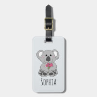 Girls Cute Koala Beer Cartoon en Name Kinder