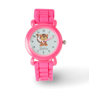 Girls Cute Oerwoud Tiger Kinder Horloge