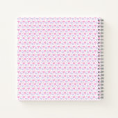Girls Cute Pink Unicorn Rainbow Gepersonaliseerde  Notitieboek (Achterkant)