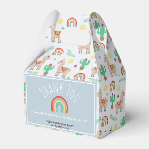 Girls Cute Rainbow Llama Kinderen van Birthday Par Bedankdoosjes