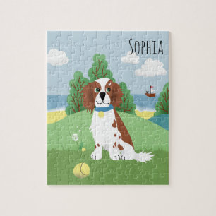 Girls Cute Springer Spaniel Dog Cartoon Kinder Legpuzzel