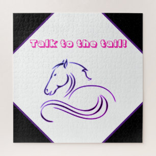 Girls Cute Talk to the Tail Horse Legpuzzel