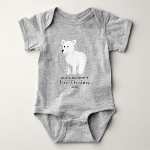 Girls Cute Winter Polar Beer Eerste Kerstmis Romper
