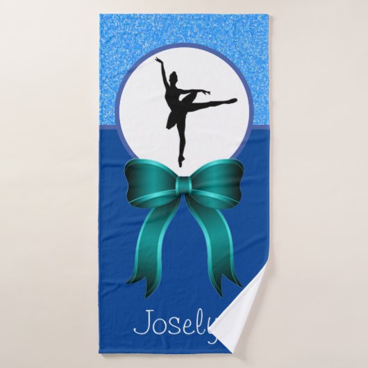 Girls Dance Glitter en Bow Badhanddoek (Badhanddoek)