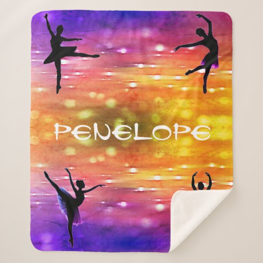 Girls Dance Multicolored Sherpa Deken (Voorkant)