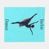 Girls Dance Polka Dot Fleece Deken (Voorkant (Horizontaal))