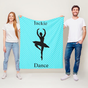 Girls Dance Polka Dot Fleece Deken