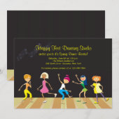 Girls Dancing Overweging Invitation Kaart (Voorkant / Achterkant)