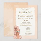 Girls Day Out Spa Bruids Douche Uitnodiging (Voorkant / Achterkant)