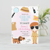 Girls Detective Party Invitation (Debout devant)