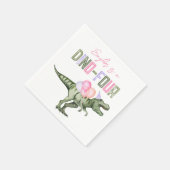 Girl's Dino-Four Party Papieren servetten (Hoek)