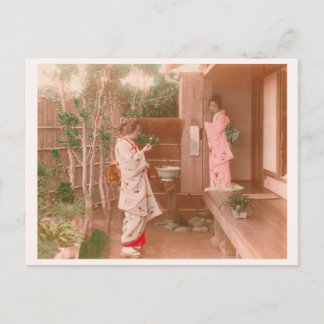 "Girls' Feelings" 乙女心 日本 着物 女性 ヴィンテージ 写真 和風 Briefkaart