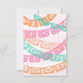 Girl's Fiesta Verjaardag Dank u Kaarten (Achterkant)