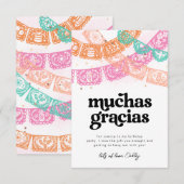 Girl's Fiesta Verjaardag Dank u Kaarten (Voorkant / Achterkant)