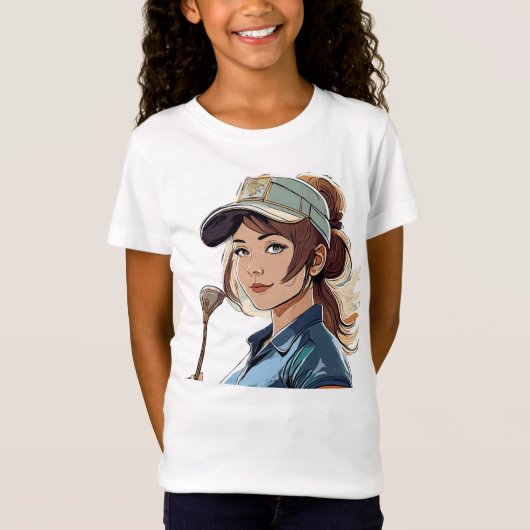 Girl's Fine Jersey Golf T-shirt (Voorkant)