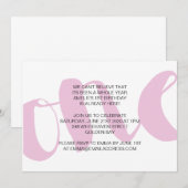 Girls First Birthday Party Uitnodiging (Voorkant / Achterkant)