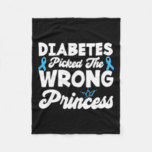Girls Fun Diabetes heeft de verkeerde prinses T1D  Fleece Deken