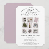 Girls Glamping Party Weekend Kaart (Voorkant / Achterkant)