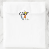Girls Golf Ronde Sticker (Tas)
