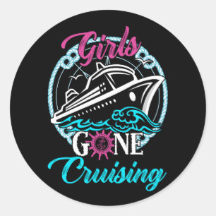 Girls Gone Cruise Lovers Boat Kapitein Anc Ronde Sticker