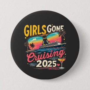Girls Gone Cruising 2025 Reizen Meisjes Trip Ronde Button 7,6 Cm