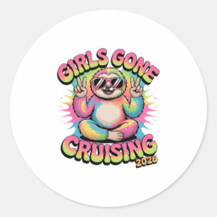 Girls Gone Cruising 2026 Cruise Vakantie Trip Slot Ronde Sticker