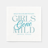 Girls Gone Mild Blauwe Bruidsmeisjes Servet (Voorkant)
