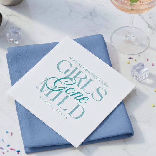 Girls Gone Mild Blauwe Bruidsmeisjes Servet